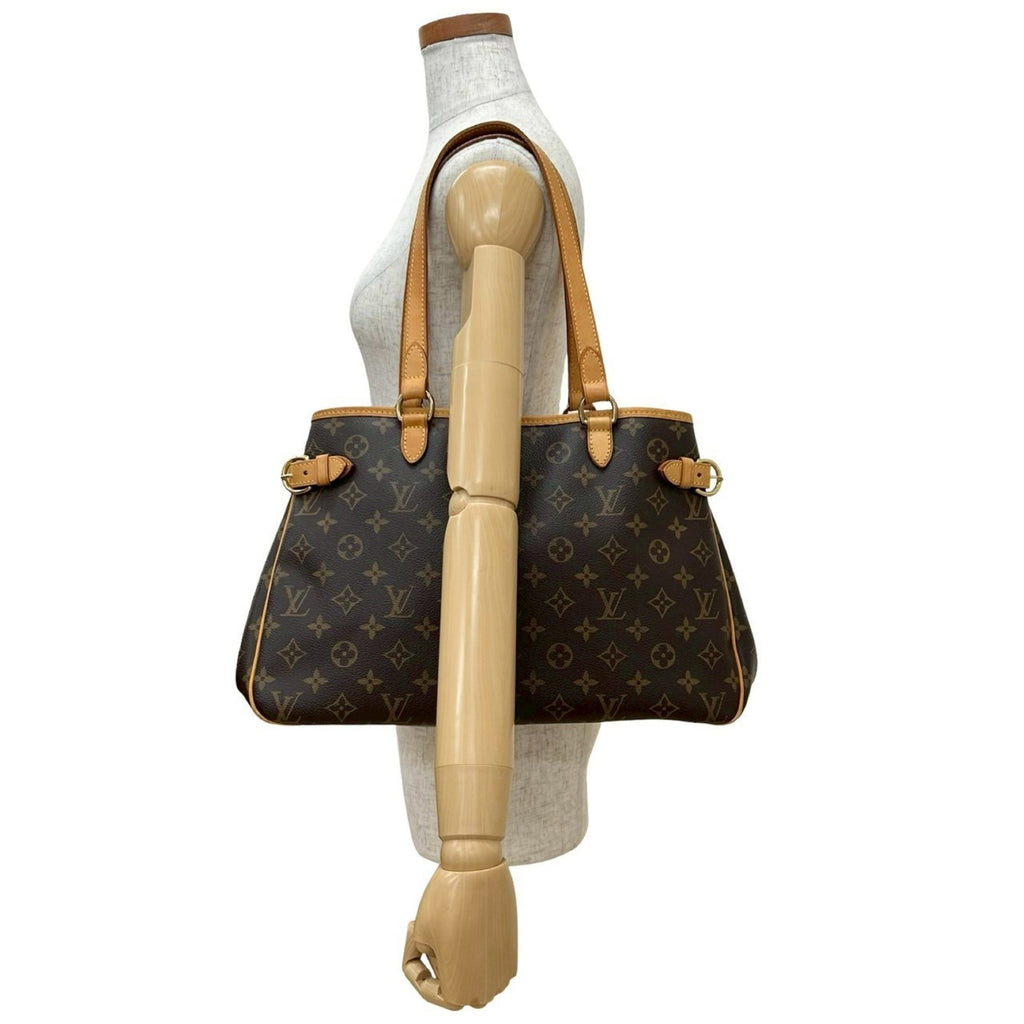 Louis Vuitton Brown Leather Pvc Handbag Tote Bag