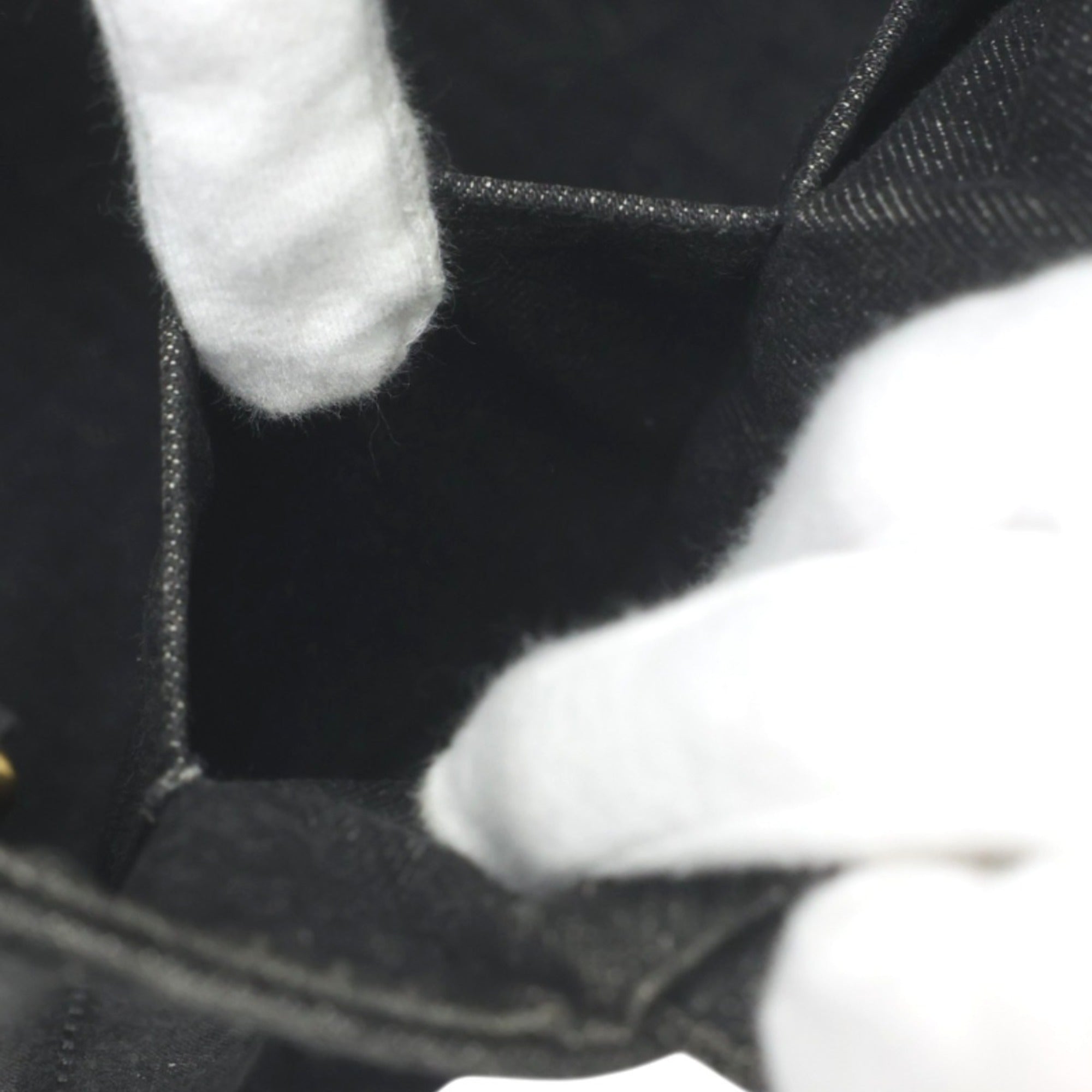 Prada Black Denim Tote Bag