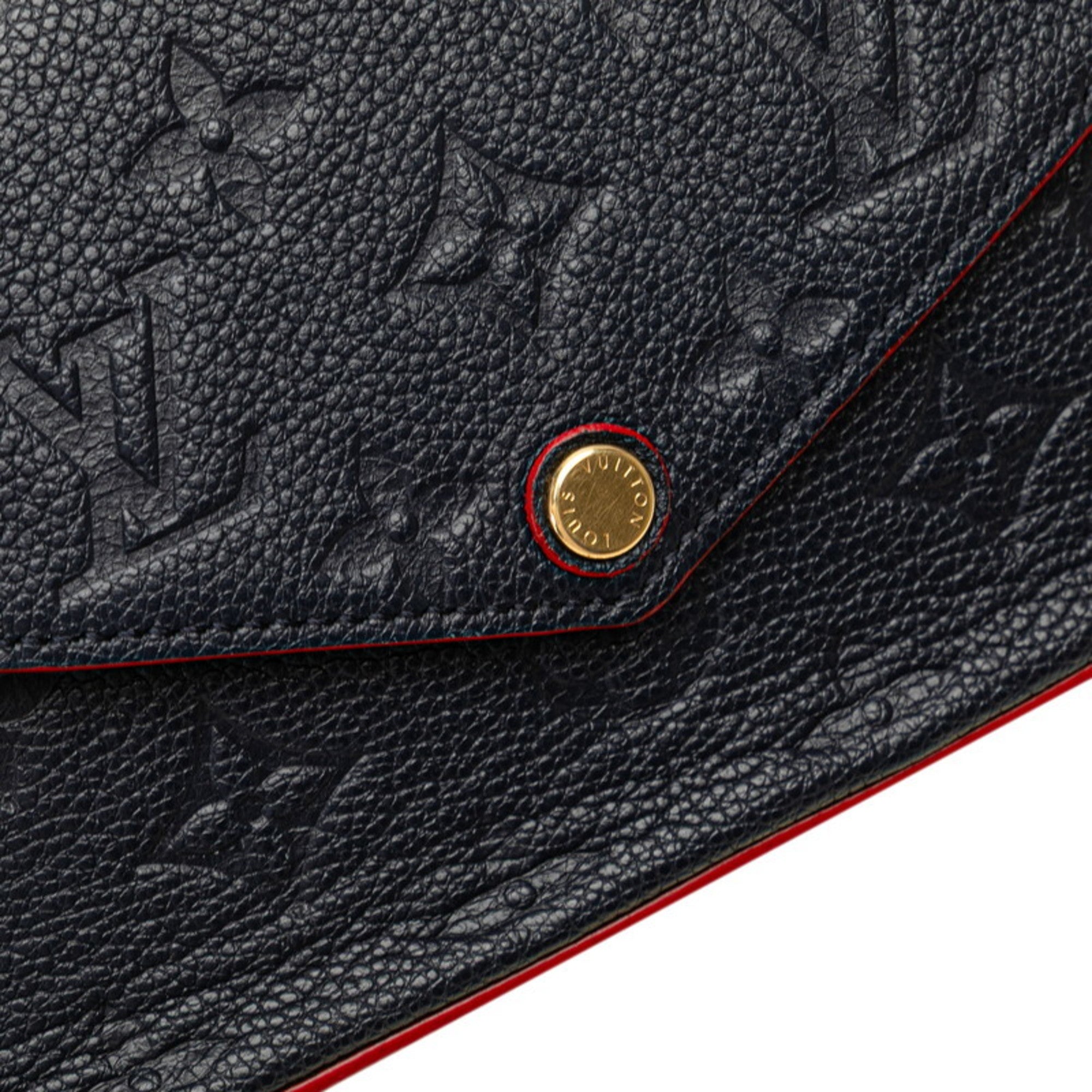 Louis Vuitton Marine Rouge Navy Leather Pochette Shoulder Bag
