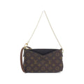 Louis Vuitton Monogram Black Marron Coated Canvas Shoulder Bag