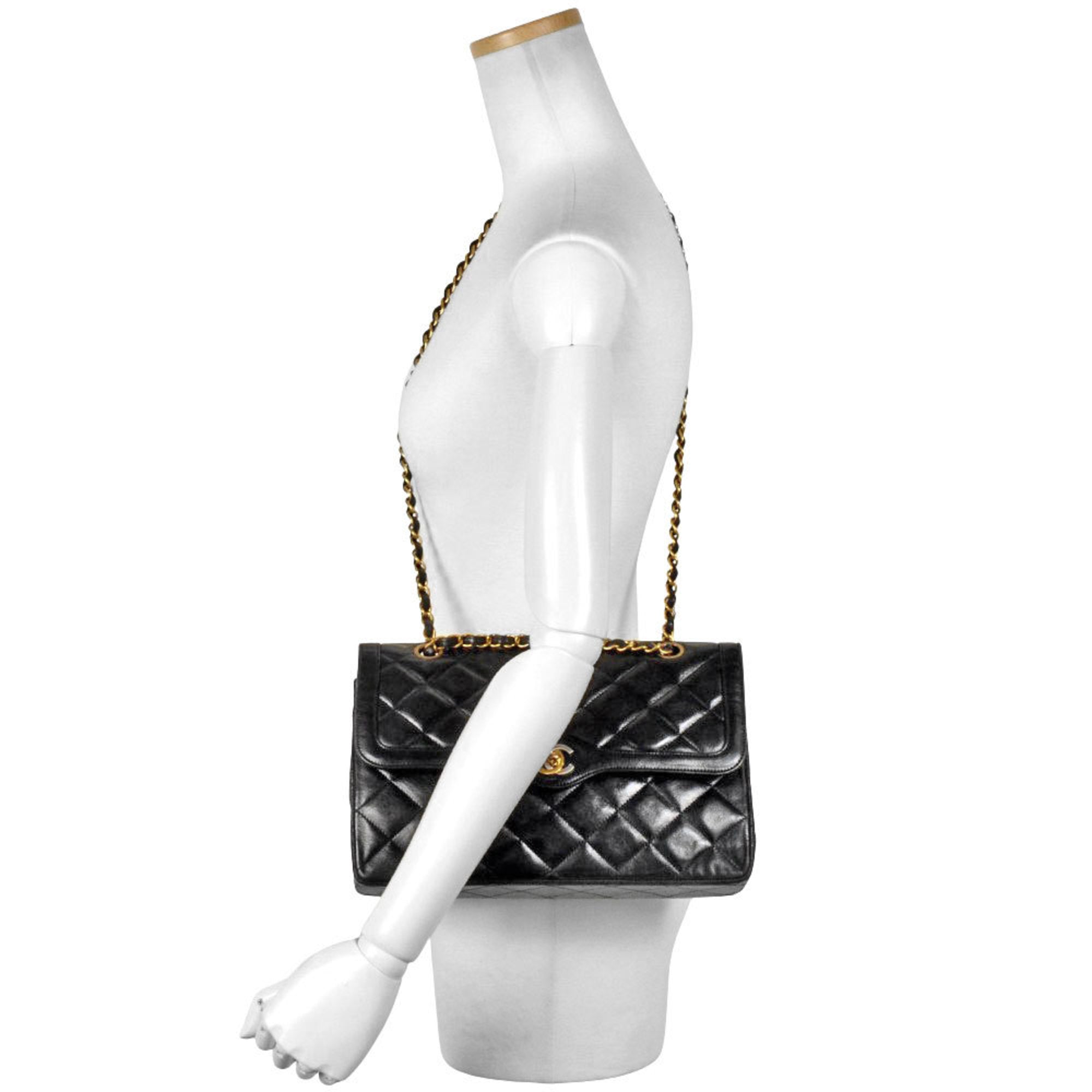 Chanel Black Leather Shoulder Bag