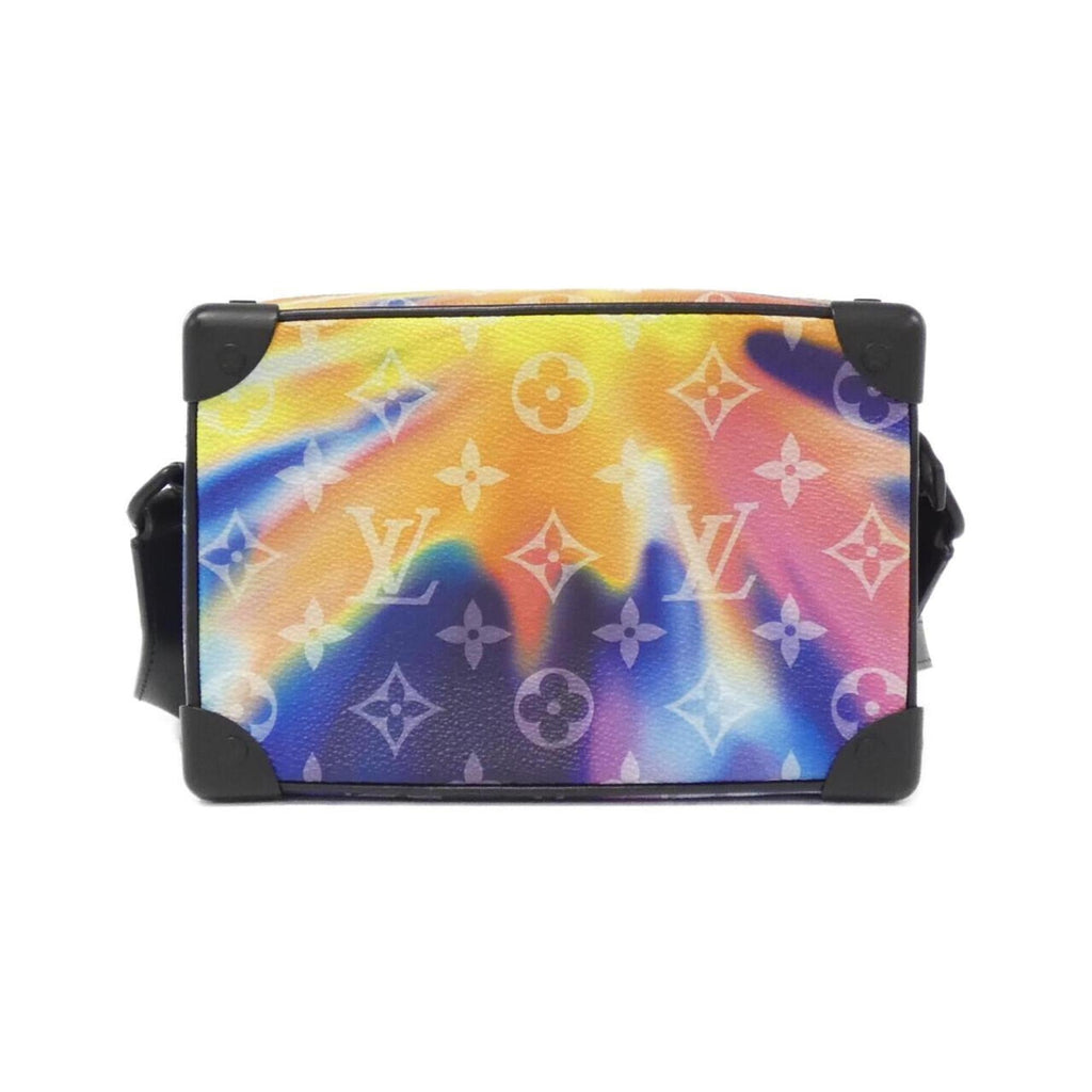 Louis Vuitton Black Blue Pink Coated Canvas Shoulder Bag