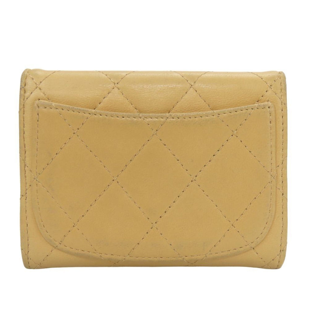 Chanel Beige Leather Coin Purse/Coin Case