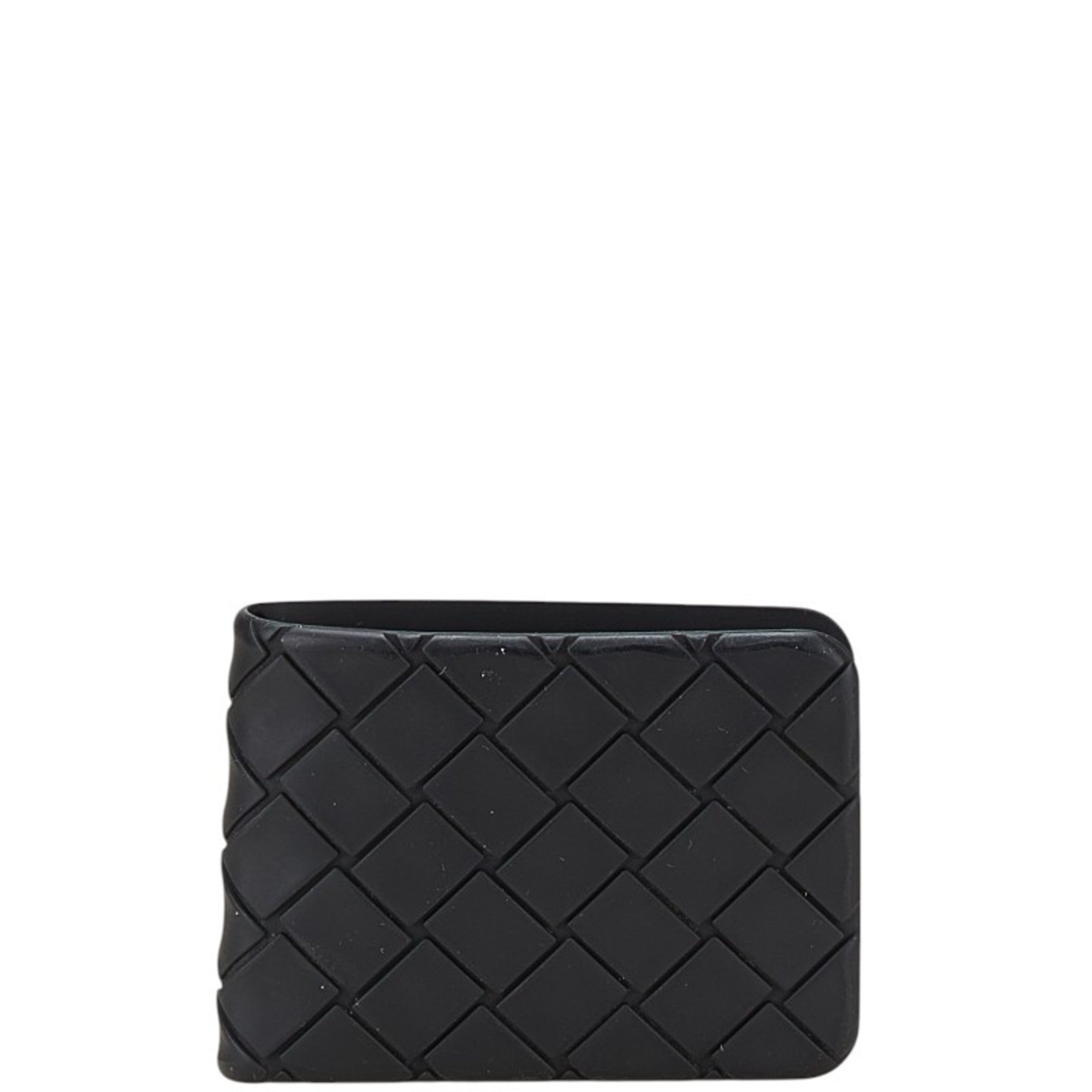 Bottega Veneta Black Rubber Bill Wallet (Bi-Fold)