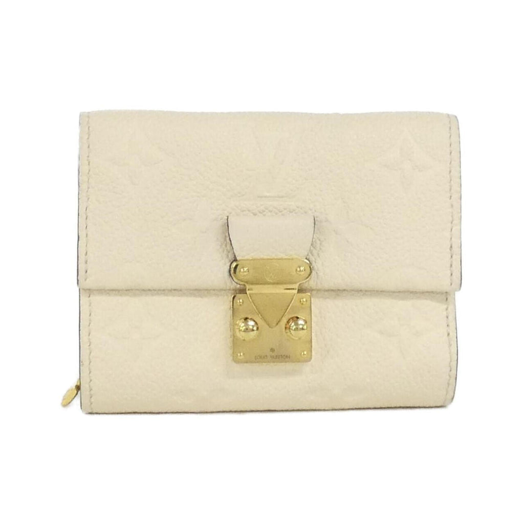Louis Vuitton Monogram Empreinte Beige Leather Wallet (Tri-Fold)