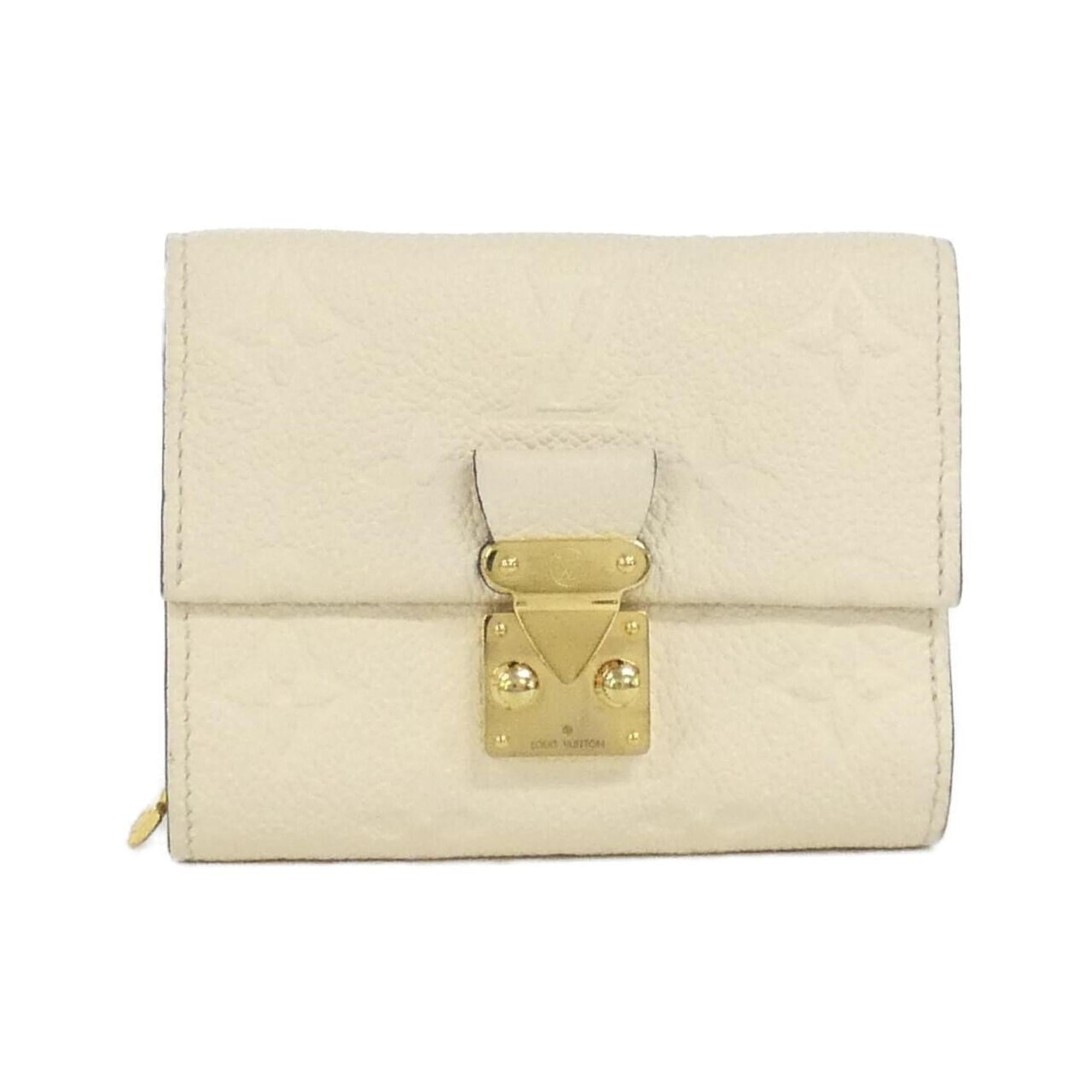 Louis Vuitton Monogram Empreinte Beige Leather Wallet (Tri-Fold)