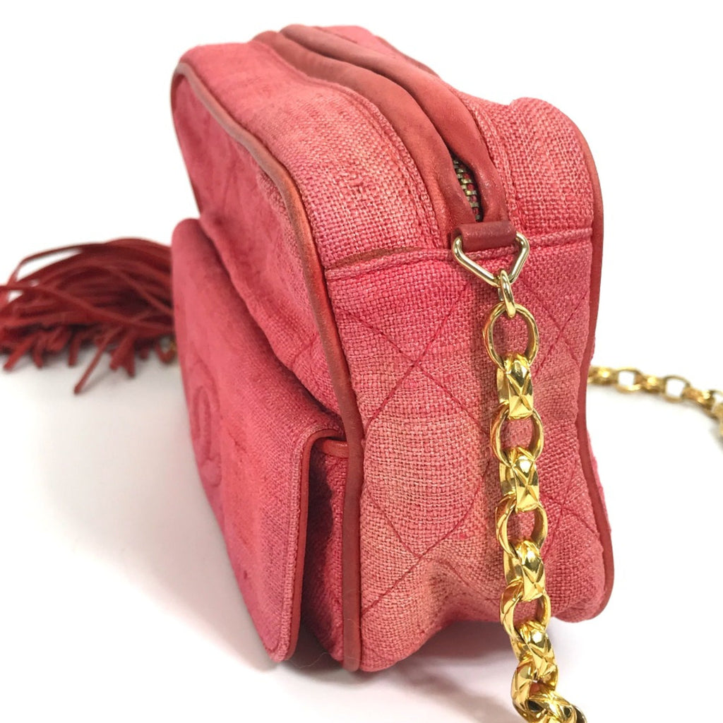 Chanel Red Cloth Shoulder Bag
