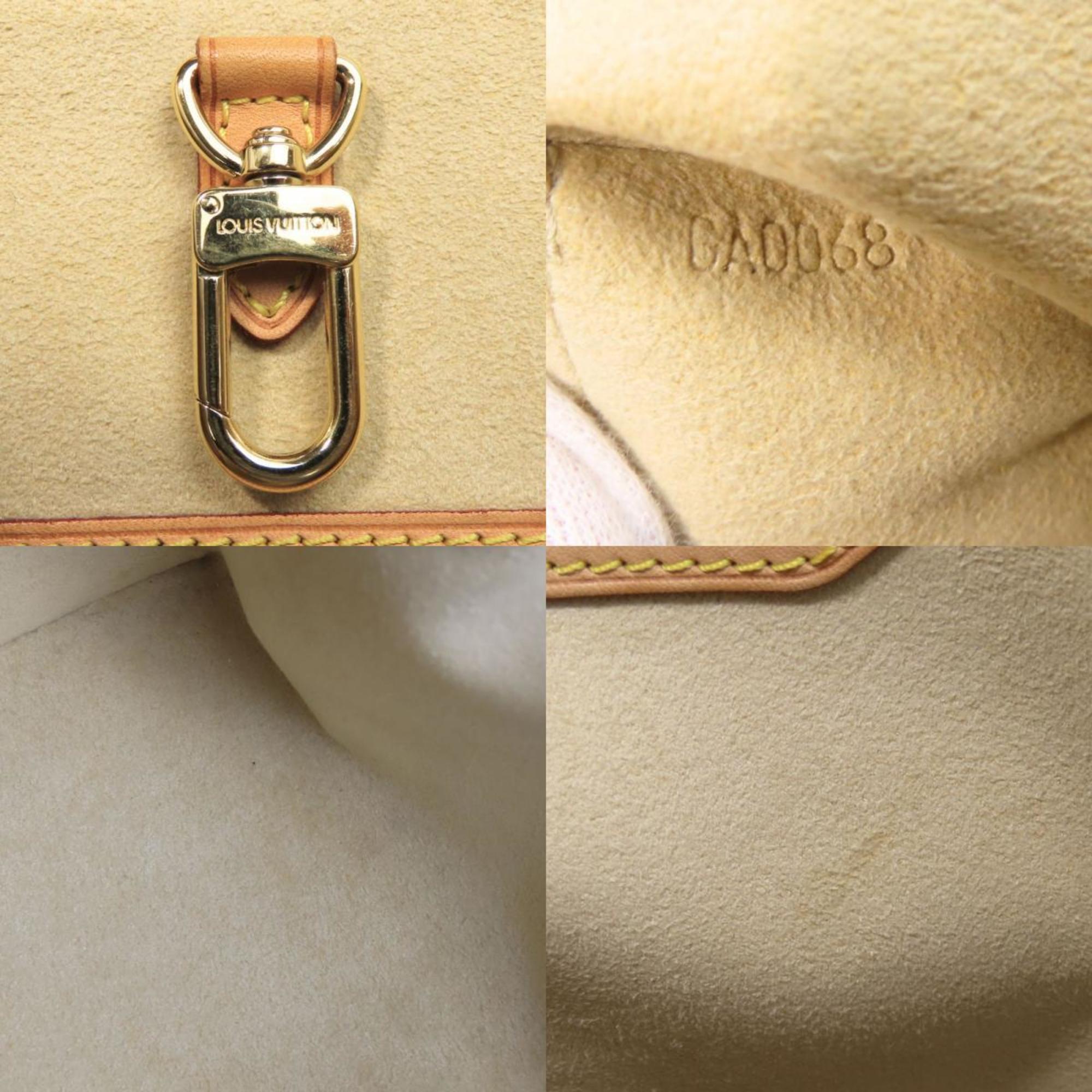 Louis Vuitton White Damier Azur Leather Tote Bag