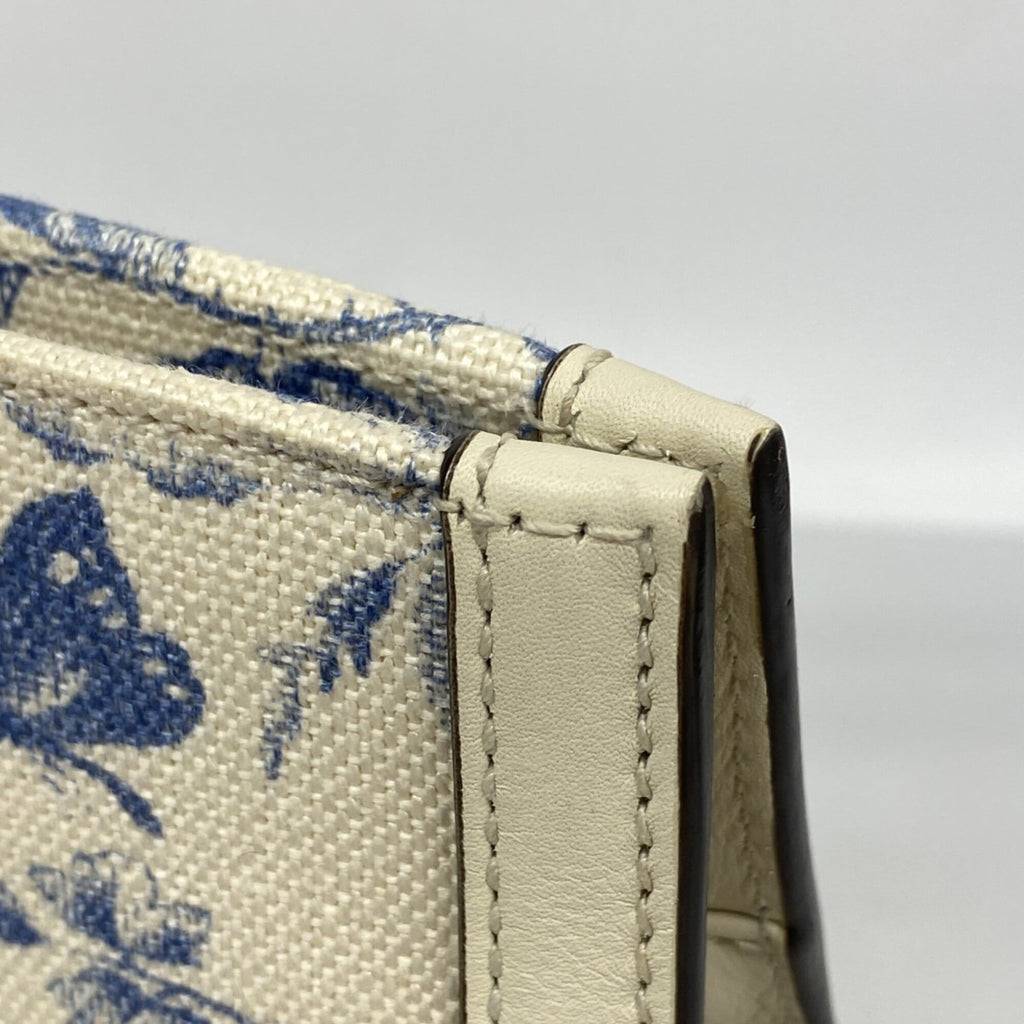 Gucci Blue White Canvas Tote Bag (Pre-Owned)