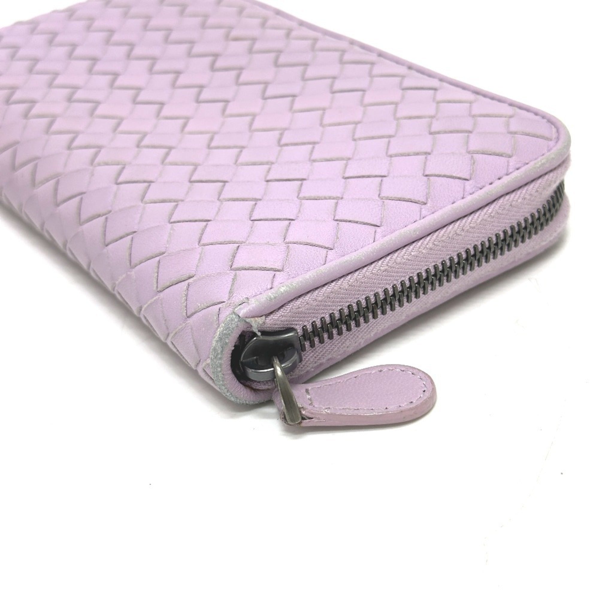 Bottega Veneta Purple Leather Long Wallet (Bi-Fold)