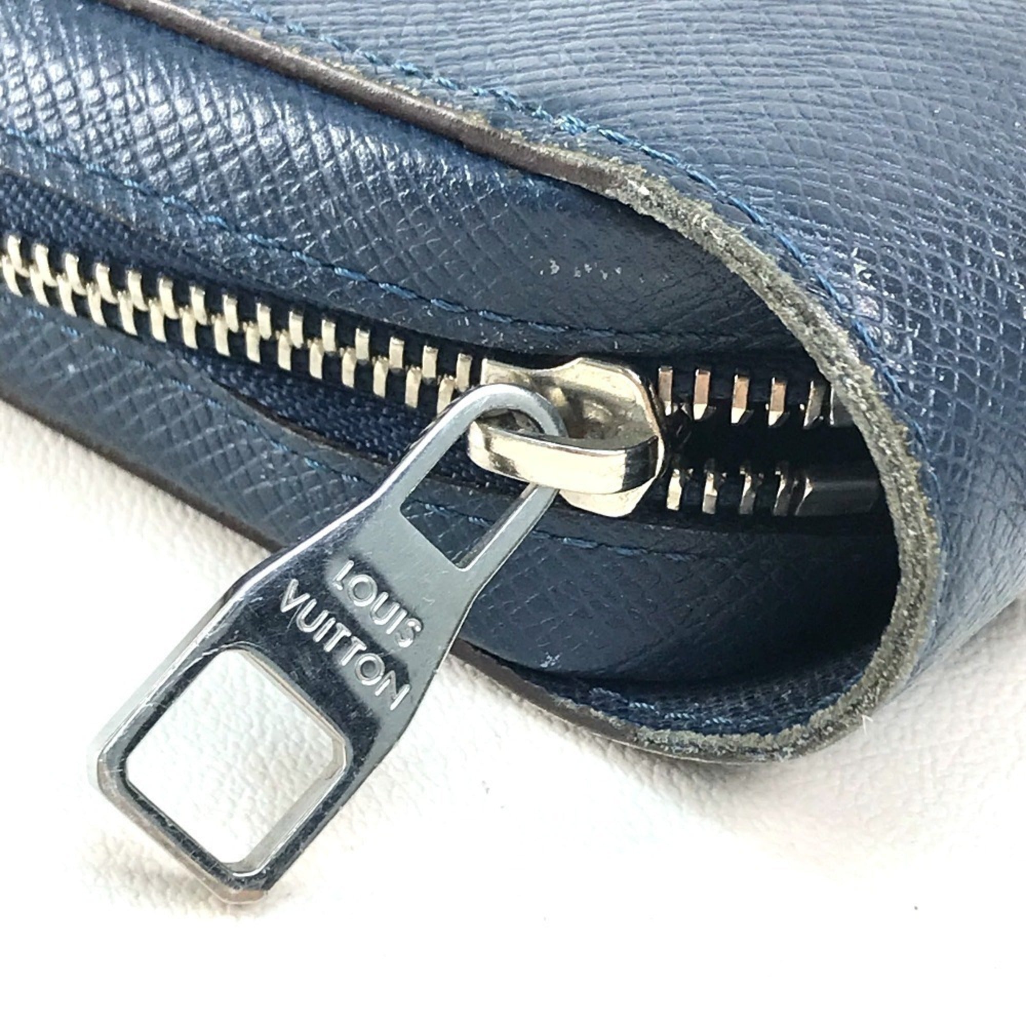 Louis Vuitton Taiga Blue Ocean Taiga Leather Long Wallet