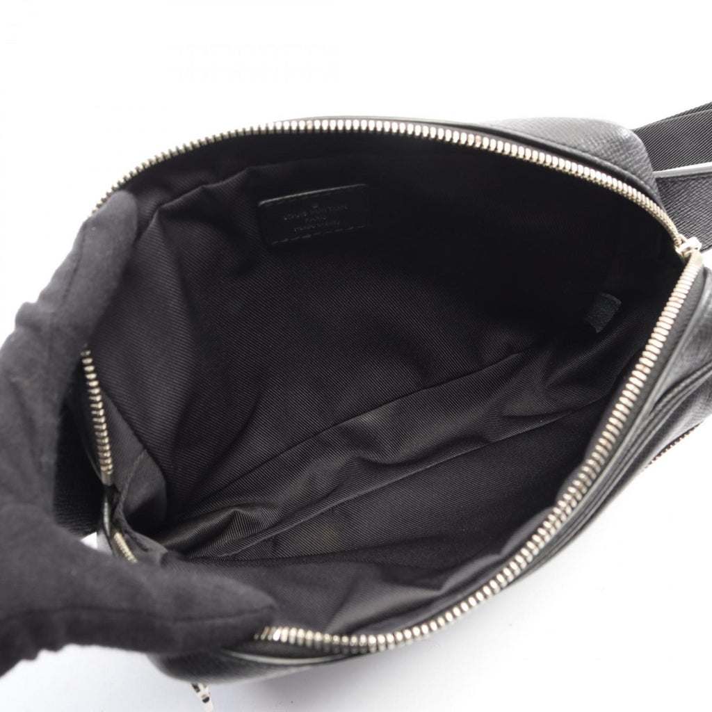 Louis Vuitton Black Coated Canvas Leather Fanny Pack Sling Bag