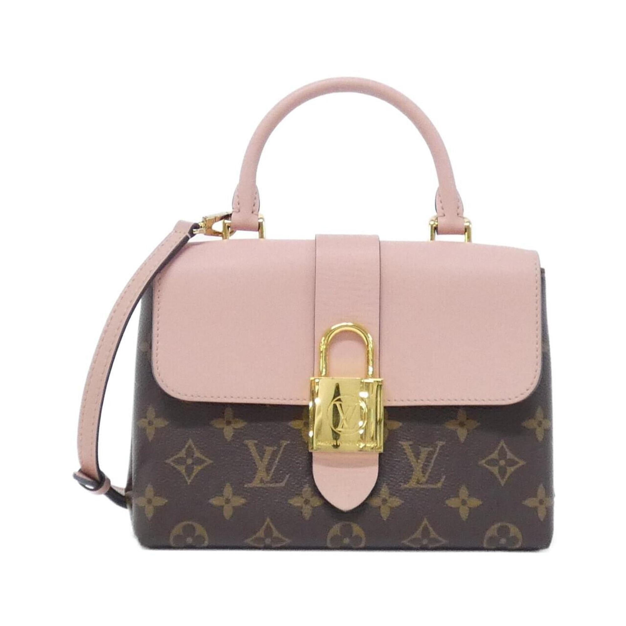 Louis Vuitton Marron Rose Poudre Coated Canvas Handbag