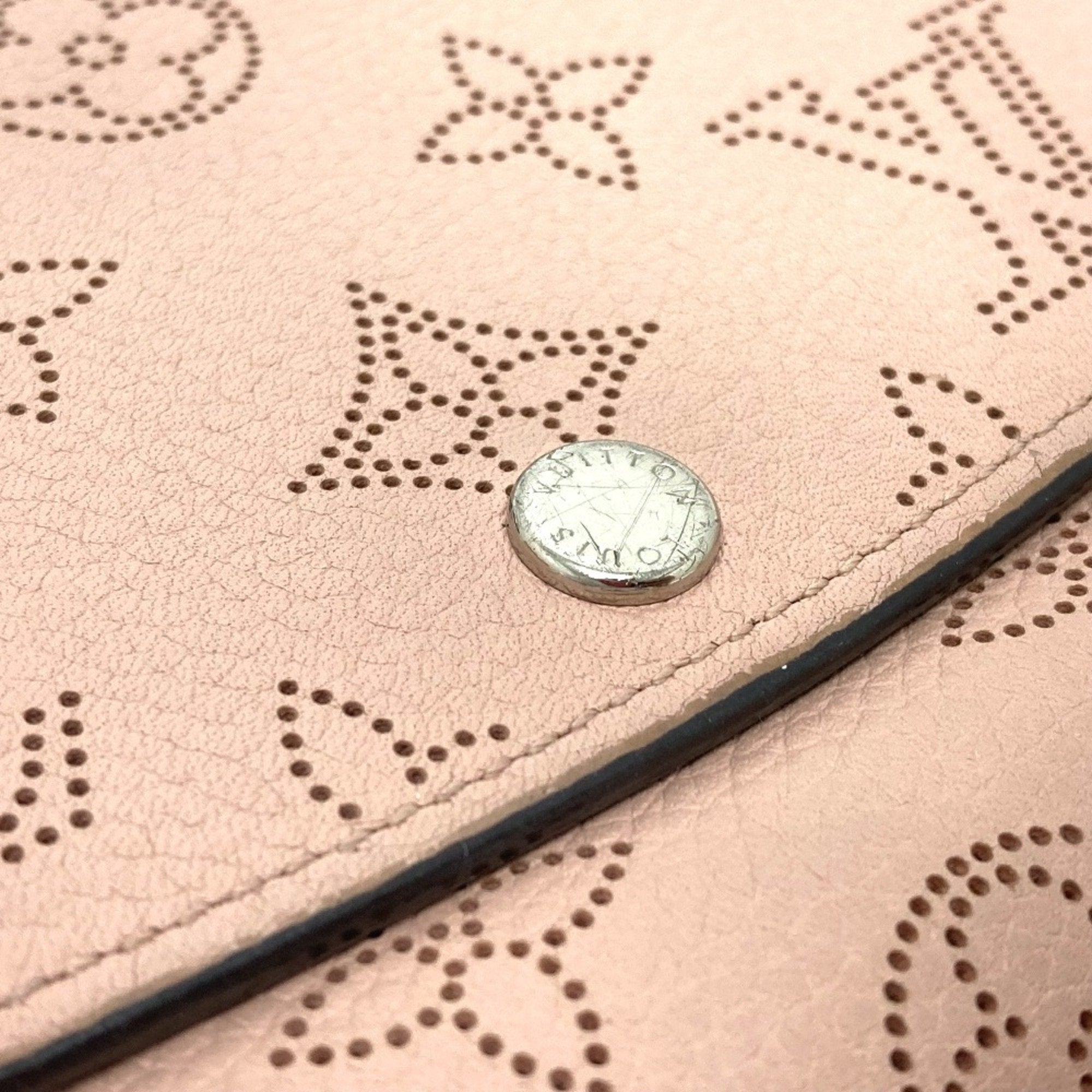 Louis Vuitton Magnolia Pink Mahina Leather Long Wallet