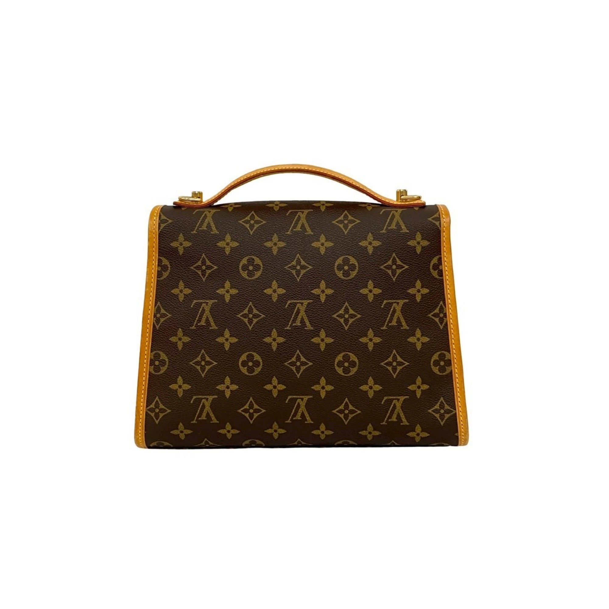 Louis Vuitton Brown Leather Pvc Handbag Shoulder Bag