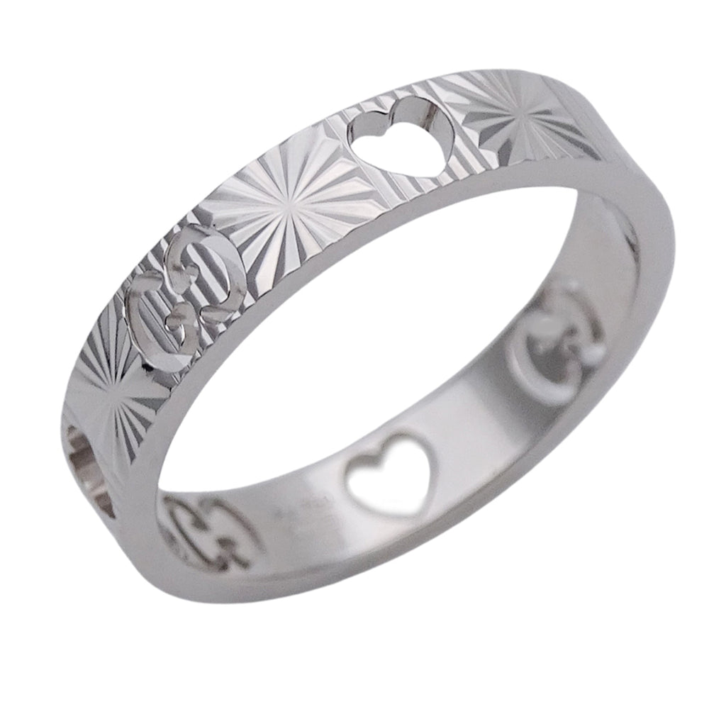Gucci Icon White Gold White Gold (18K) Band Ring (Pre-Owned)