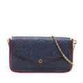 Louis Vuitton Marine Rouge Navy Leather Pochette Shoulder Bag