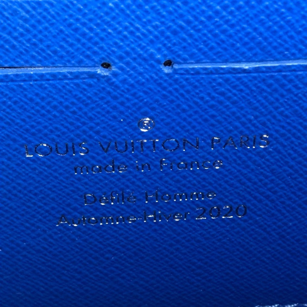 Louis Vuitton Blue White Leather Clutch Bag Pochette Shoulder Bag
