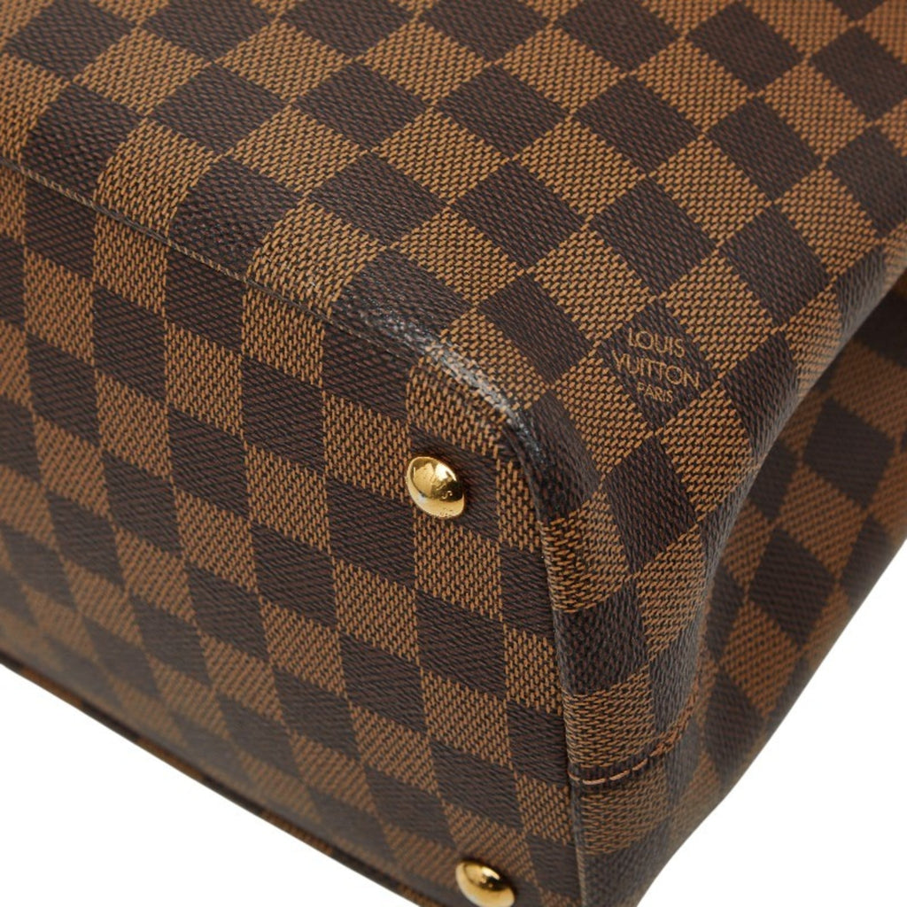 Louis Vuitton Brown Ebene Pvc Leather Shoulder Bag Tote Bag