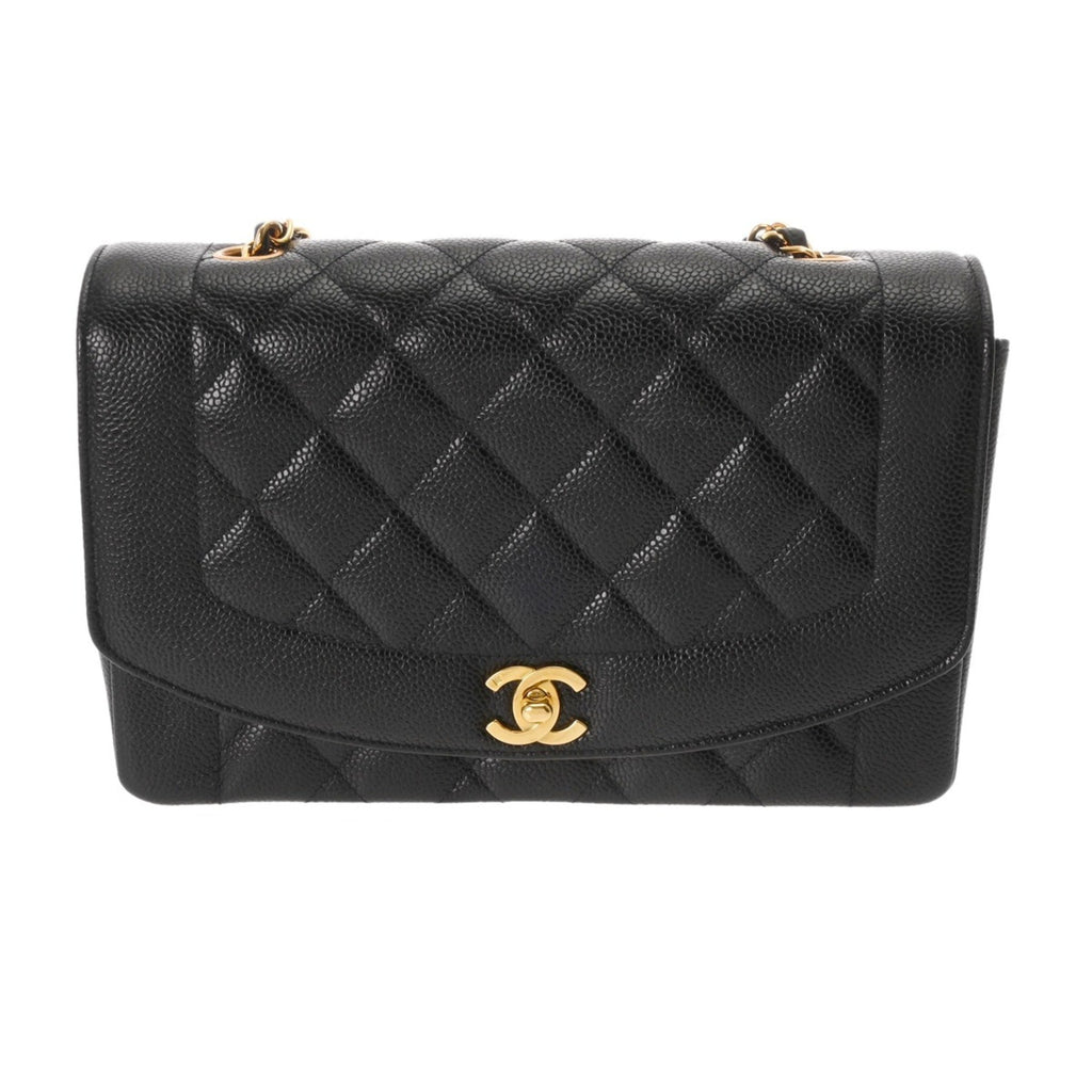Chanel Black Grained Calfskin Shoulder Bag