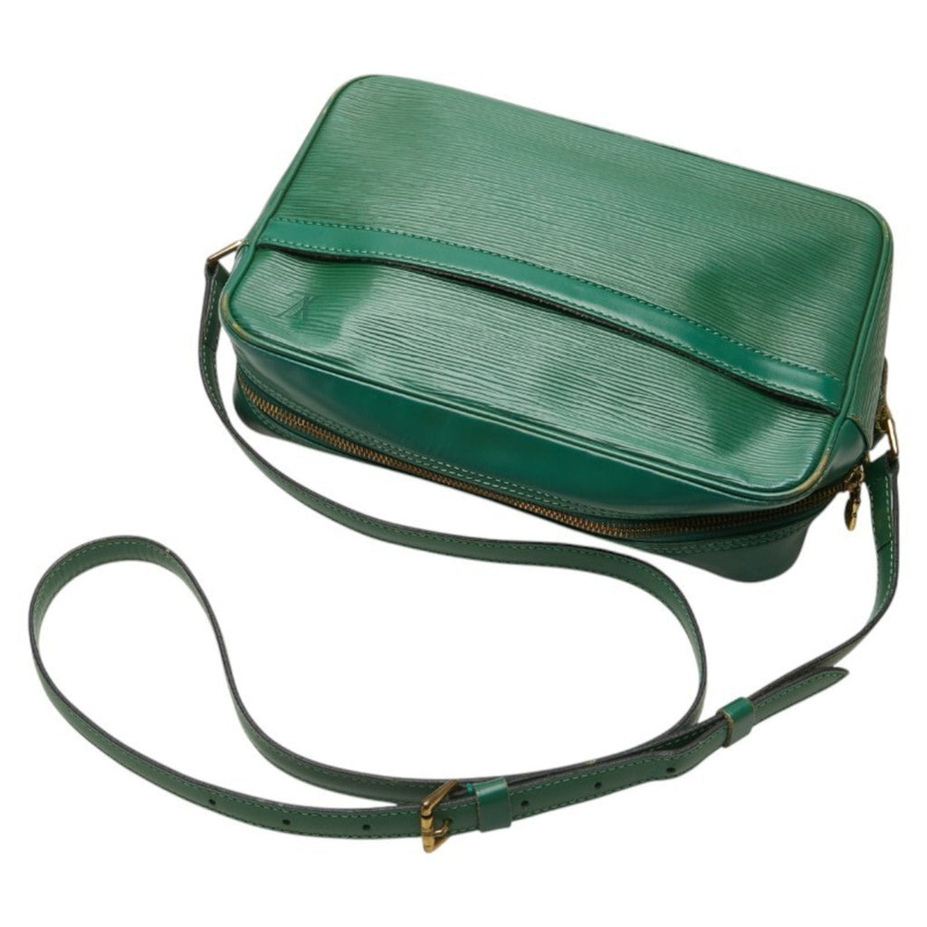 Louis Vuitton Borneo Green Leather Shoulder Bag