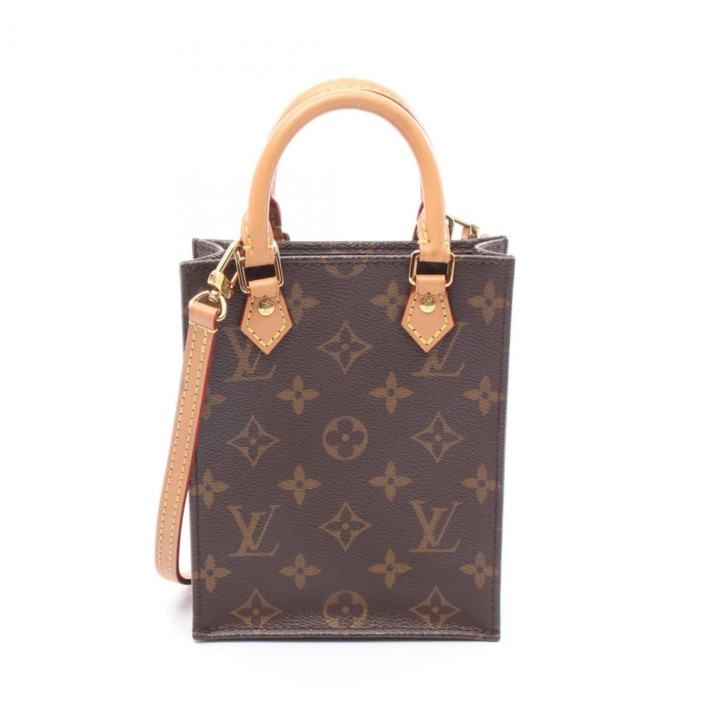 Louis Vuitton Brown Pvc Coated Canvas Leather Handbag