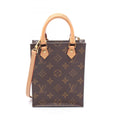 Louis Vuitton Brown Pvc Coated Canvas Leather Handbag