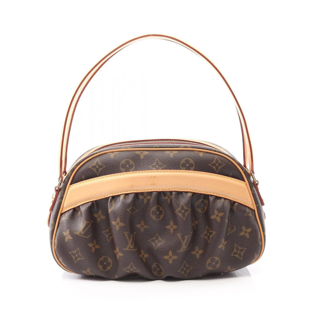 Louis Vuitton Brown Coated Canvas Leather Shoulder Bag
