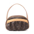 Louis Vuitton Brown Coated Canvas Leather Shoulder Bag