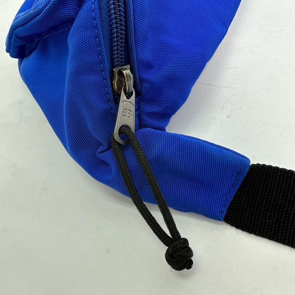 Balenciaga Black Blue Nylon Fanny Pack Shoulder Bag Sling