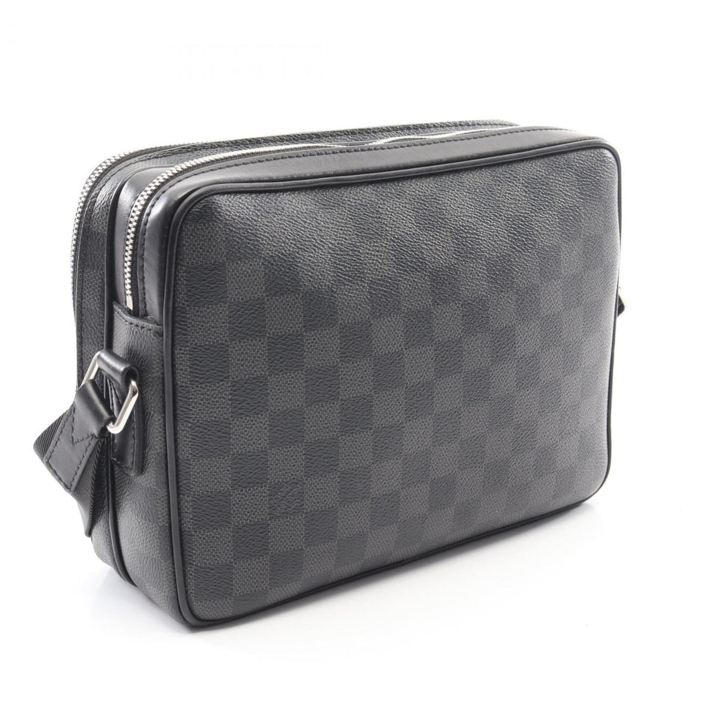 Louis Vuitton Black Damier Graphite Coated Canvas Leather Handbag Shoulder Bag