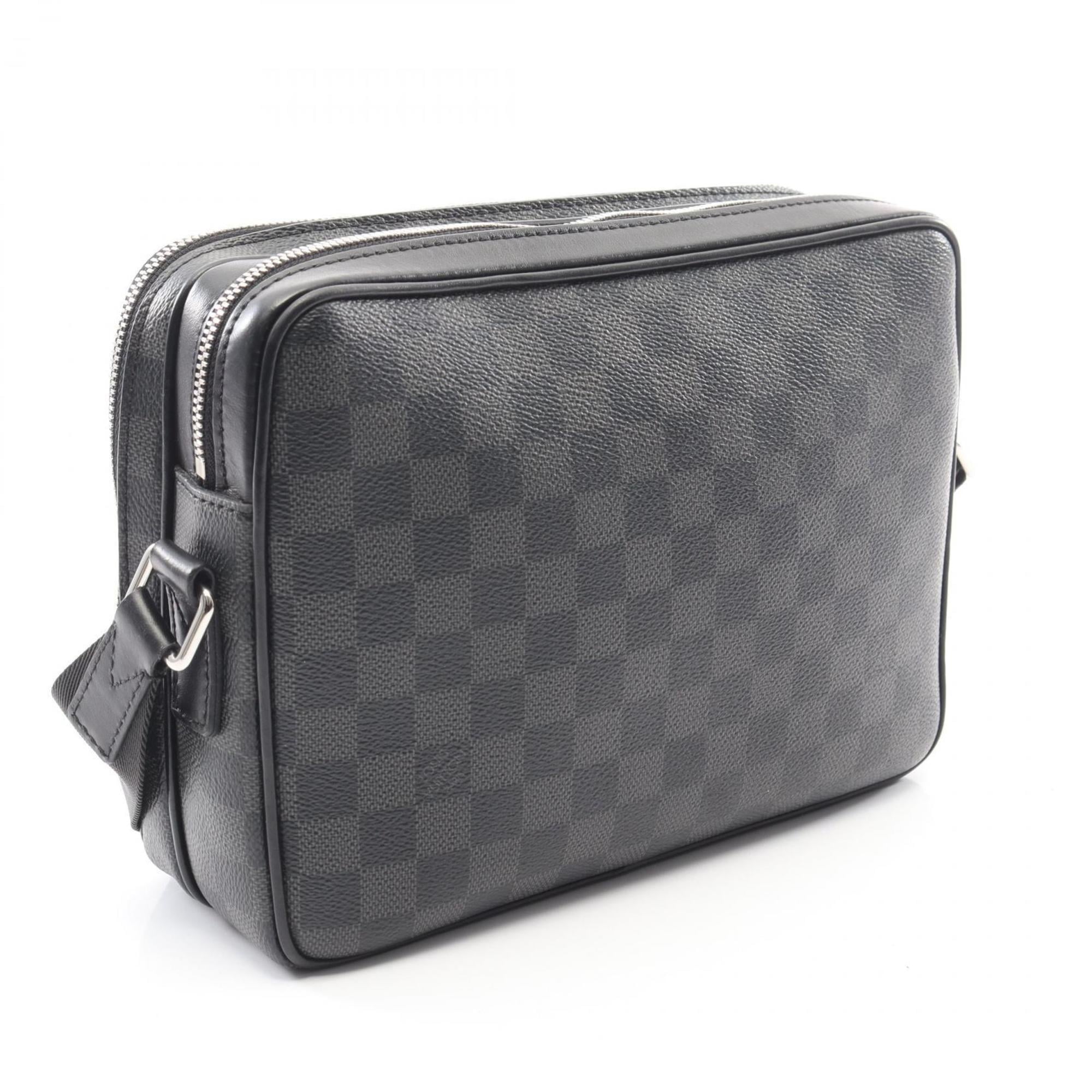 Louis Vuitton Black Damier Graphite Coated Canvas Leather Handbag Shoulder Bag