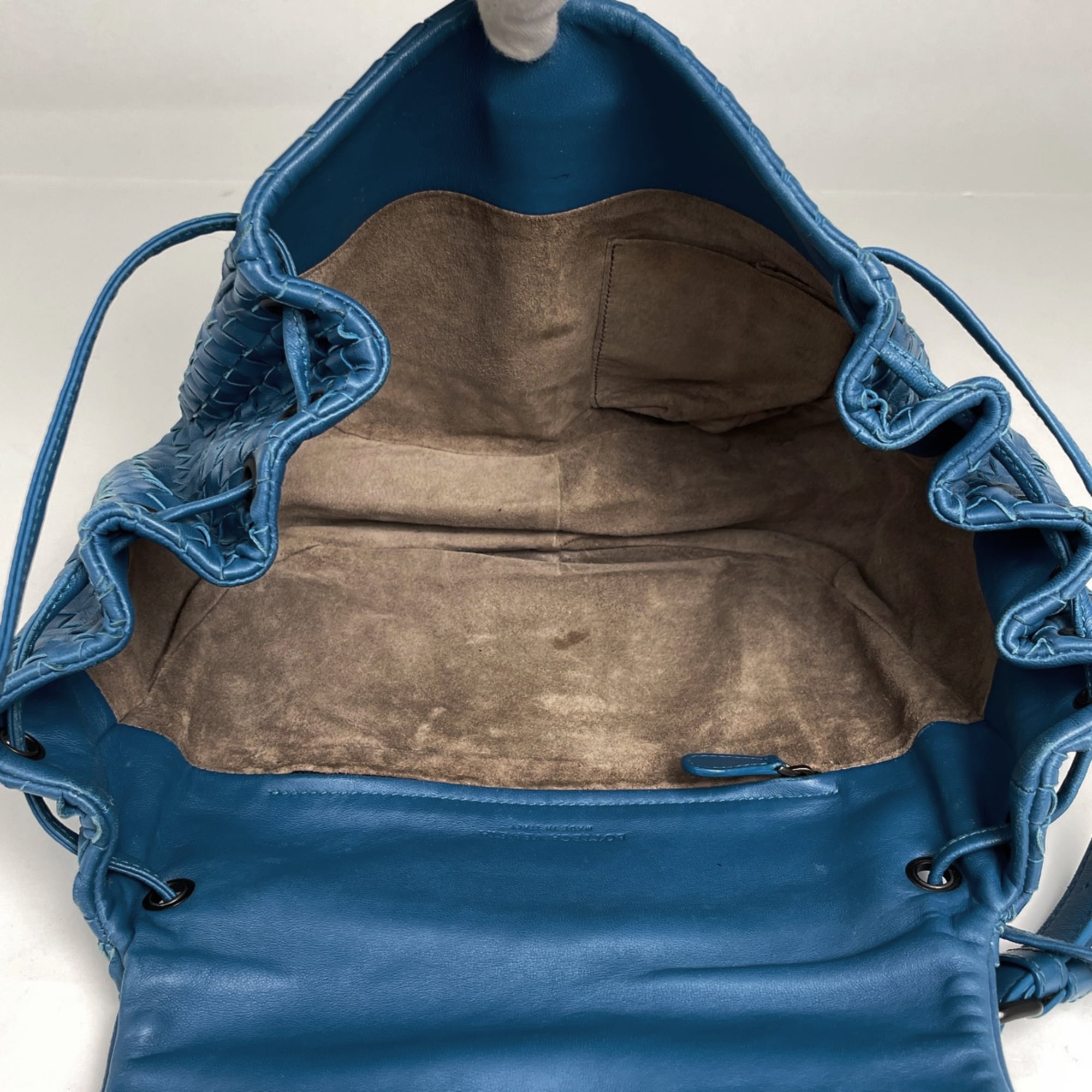 Bottega Veneta Blue Leather Shoulder Bag