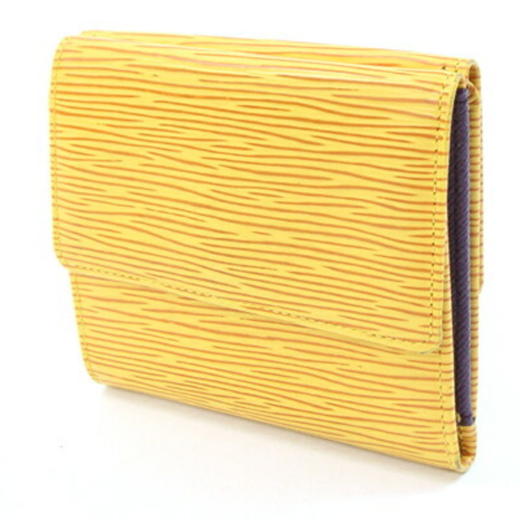 Louis Vuitton Epi Yellow Epi Leather Wallet (Tri-Fold)