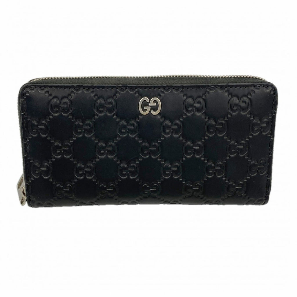Gucci Black Leather Long Wallet (Bi-Fold) (Pre-Owned)