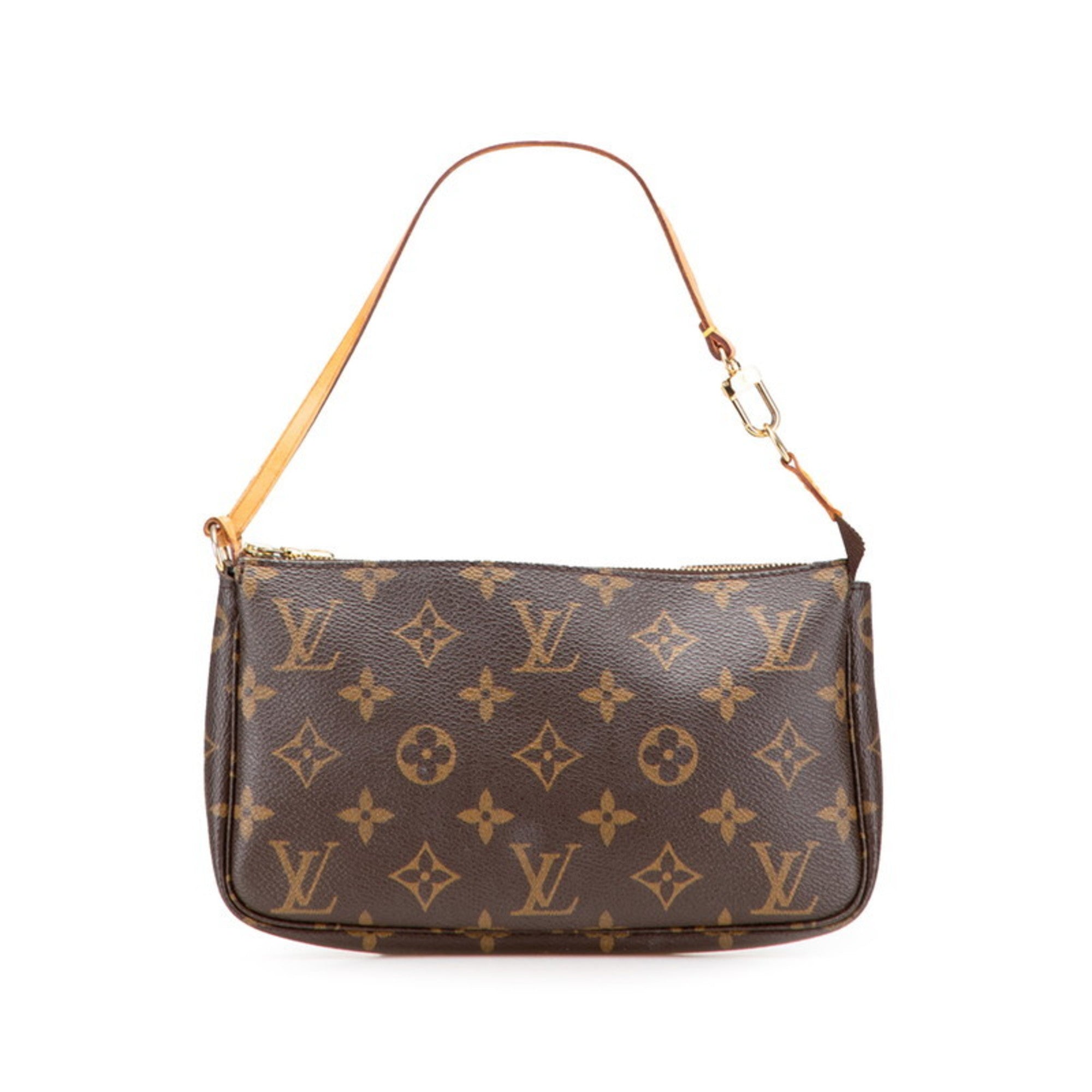Louis Vuitton Monogram Brown Pvc Leather Pochette Pouch