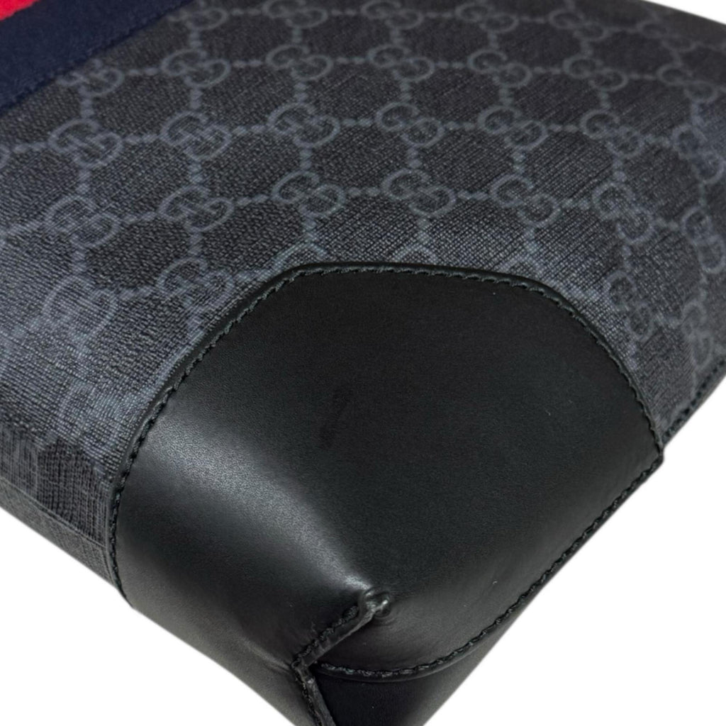 Gucci Sherry Line Black Gg Supreme Shoulder Bag (Pre-Owned)