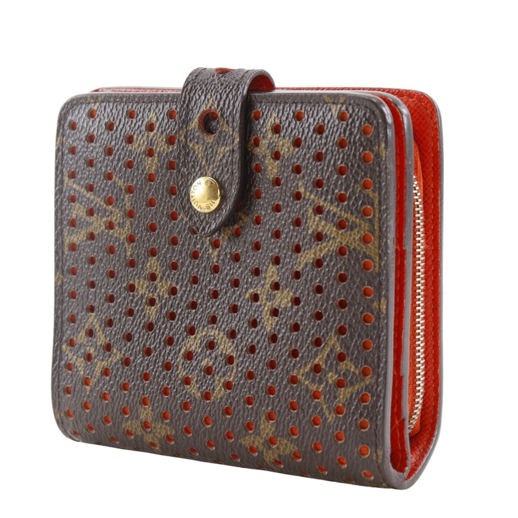 Louis Vuitton Lv Orange Orange Monogram Perforated Wallet