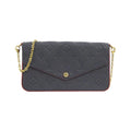 Louis Vuitton Black Marine Rouge Leather Pochette Shoulder Bag