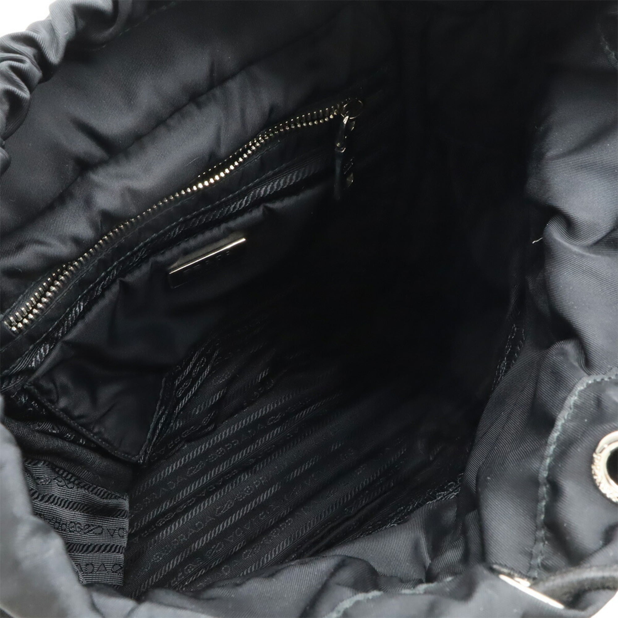 Prada Nero Nylon Leather Backpack