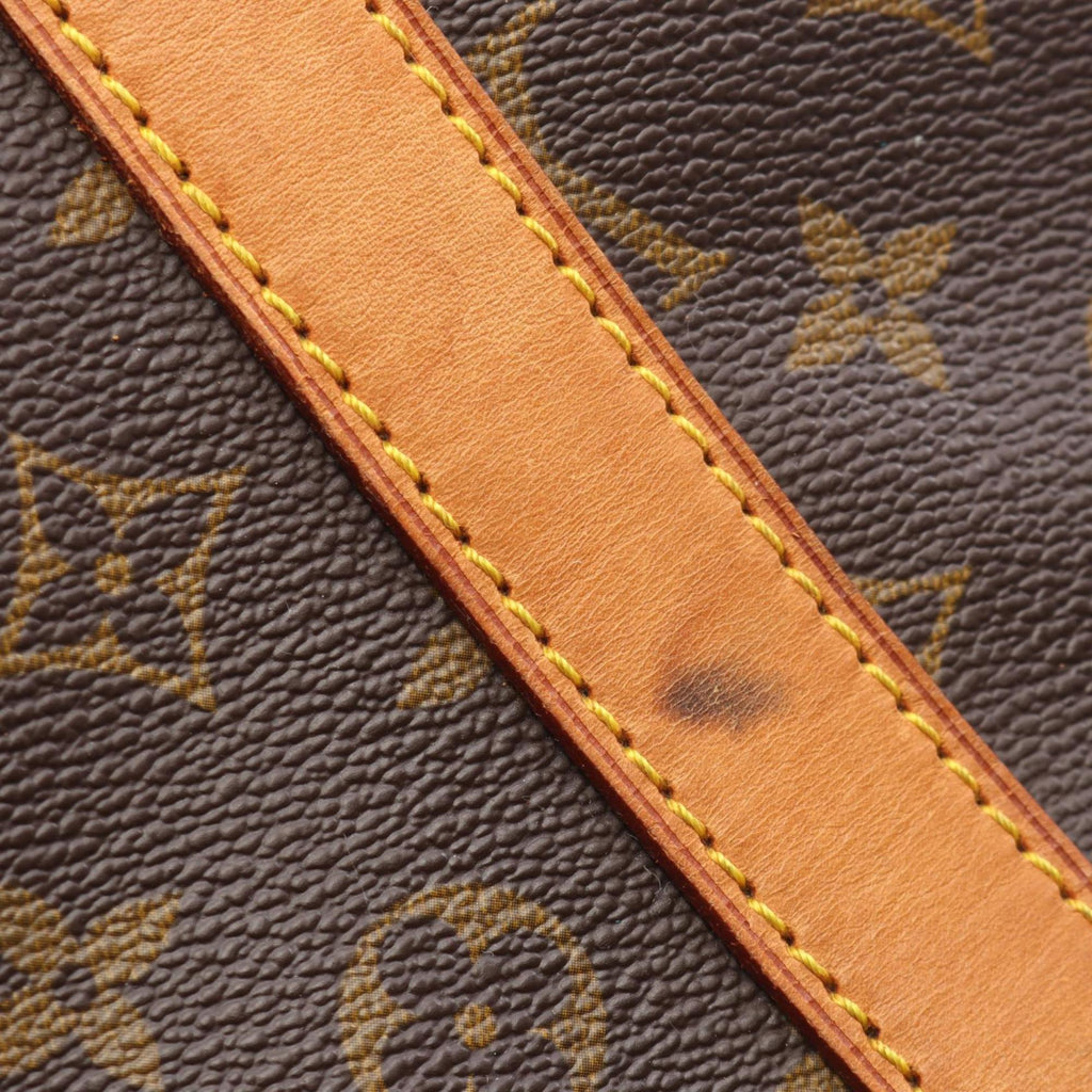 Louis Vuitton Brown Coated Canvas Leather Boston Bag Handbag