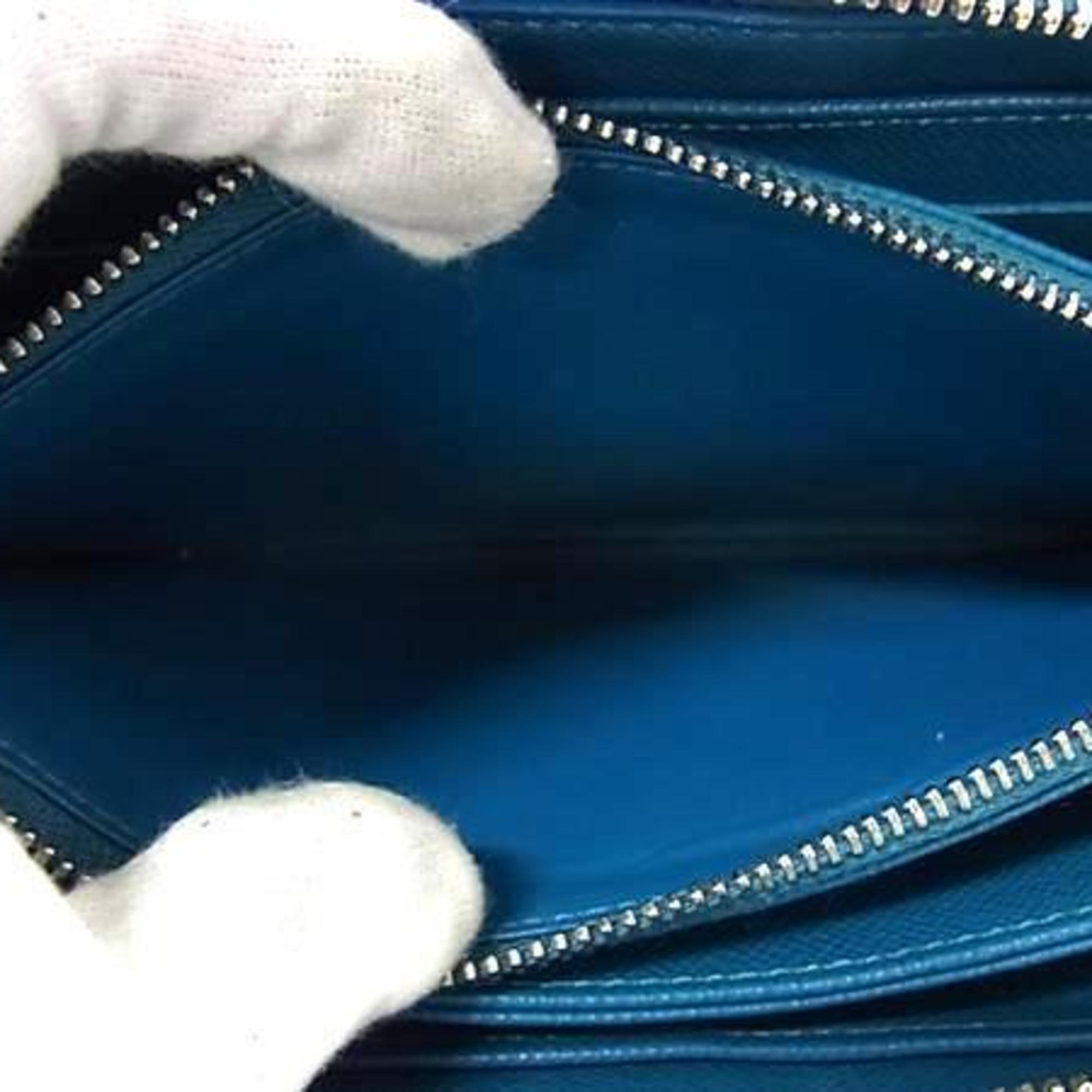 Louis Vuitton Cyan Leather Long Bill Wallet