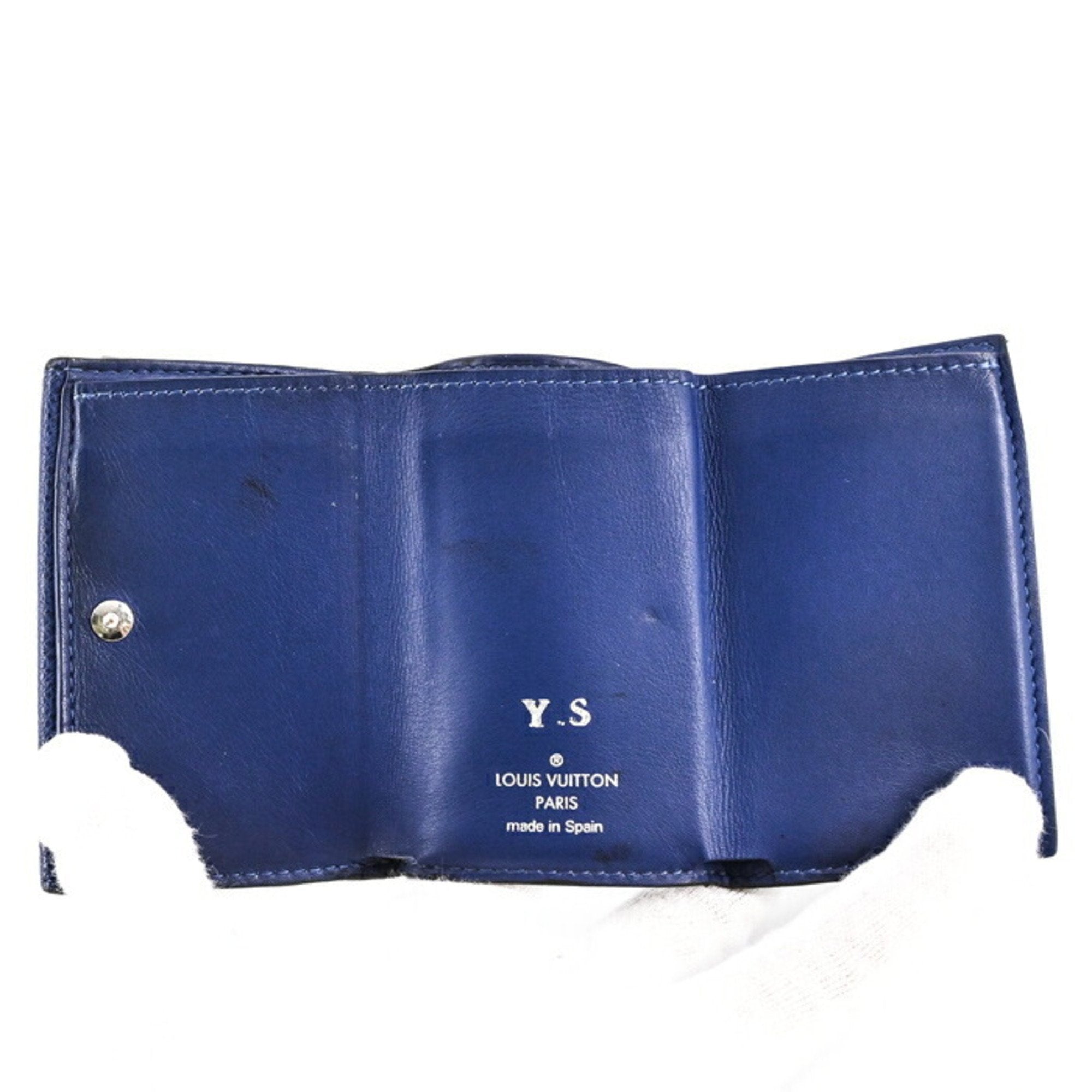Louis Vuitton Blue Taigarama Wallet (Tri-Fold)