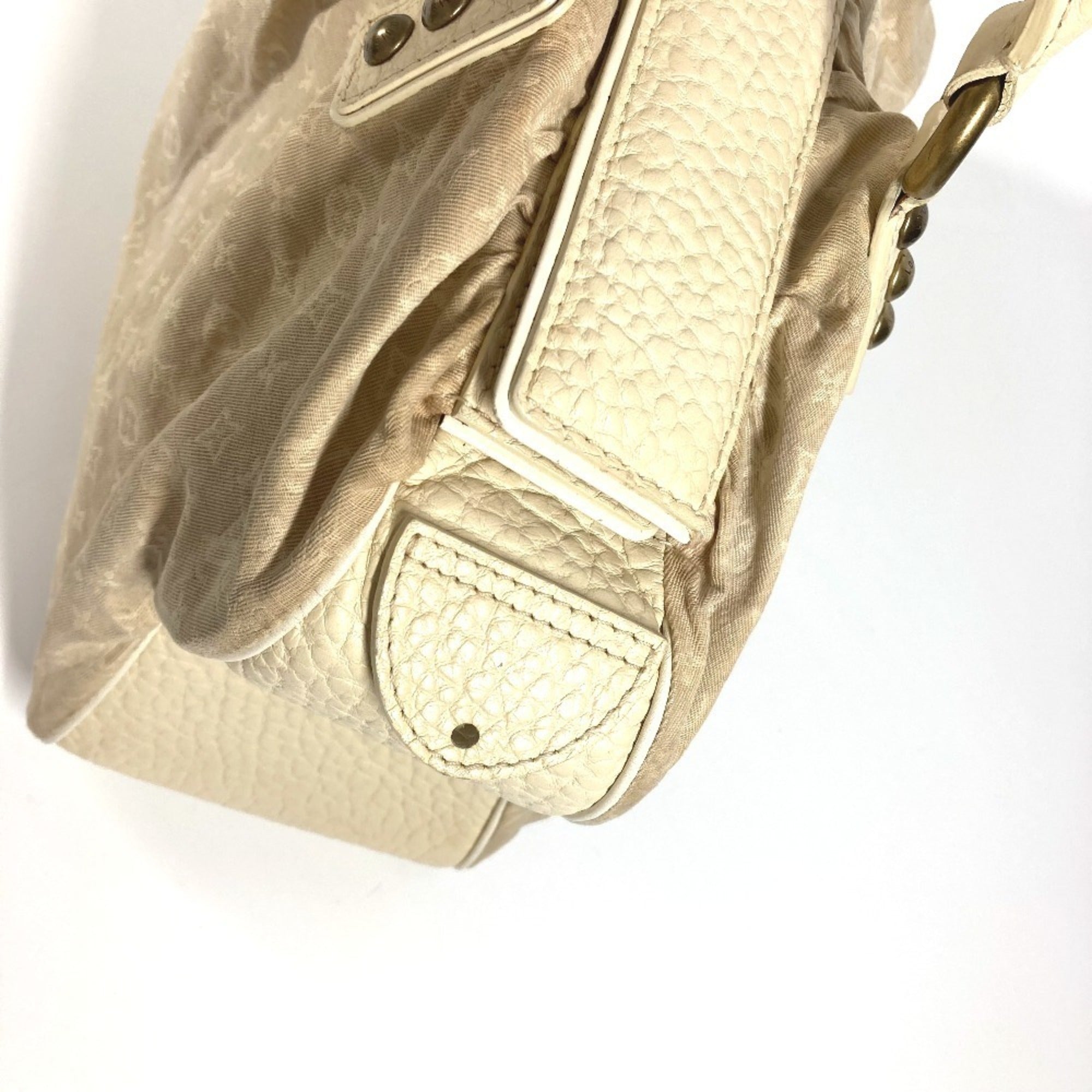 Louis Vuitton Monogram Mini Beige Gris Monogram Mini Boston Bag Handbag Shoulder Bag