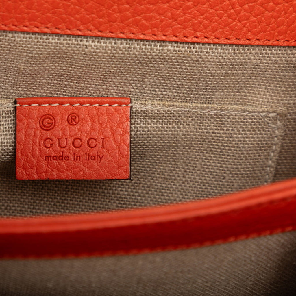 Gucci Orange Leather Shoulder Bag (Pre-Owned)