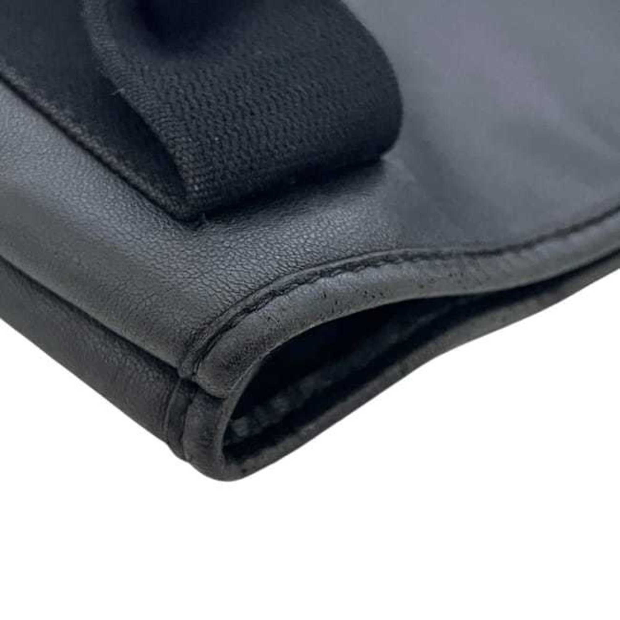 Balenciaga Black Leather Handbag Pouch Shoulder Bag Tote