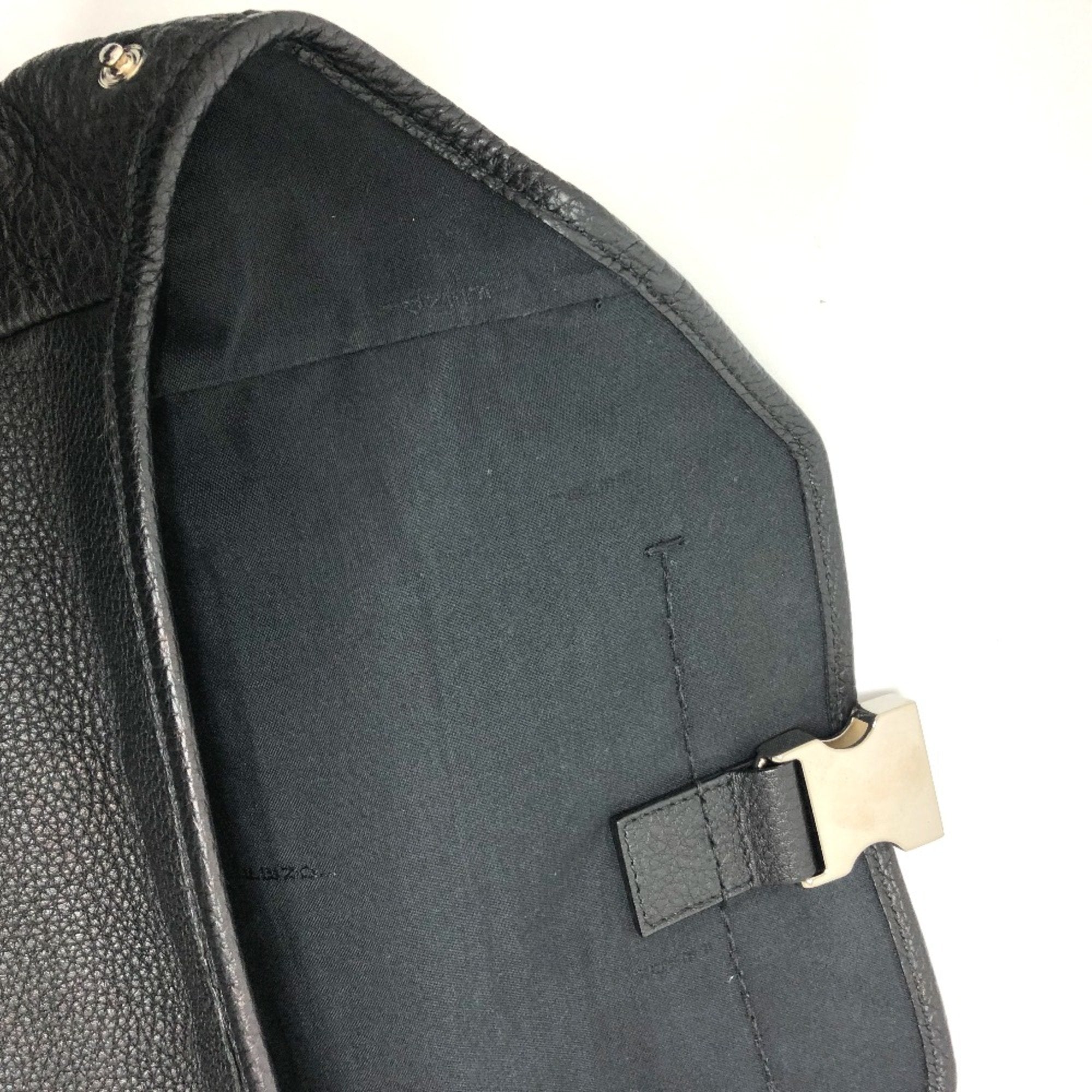 Fendi Black Leather Backpack