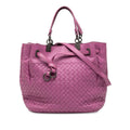 Bottega Veneta Purple Leather Handbag Shoulder Bag