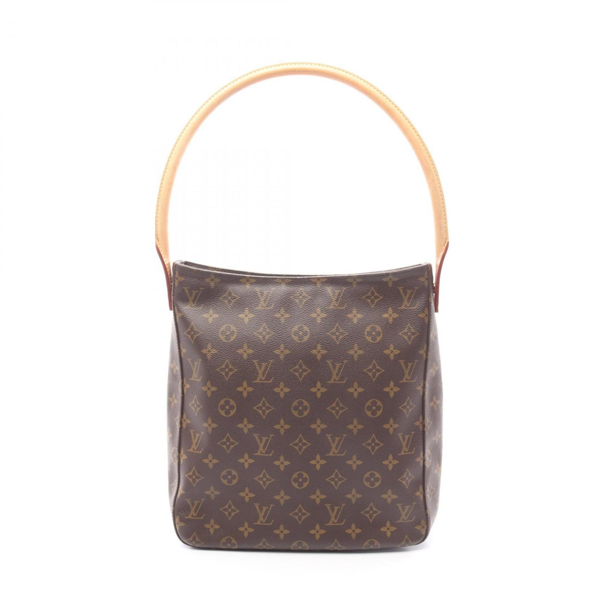 Louis Vuitton Brown Monogram Coated Canvas Leather Handbag Shoulder Bag