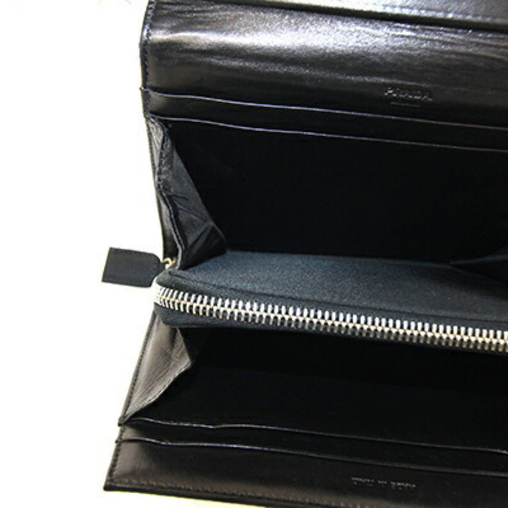 Prada Black Nylon Leather Pochette Shoulder Bag